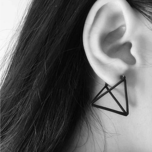 Triangle Design Earrings Copper Jewelry - Picture 3 of 12